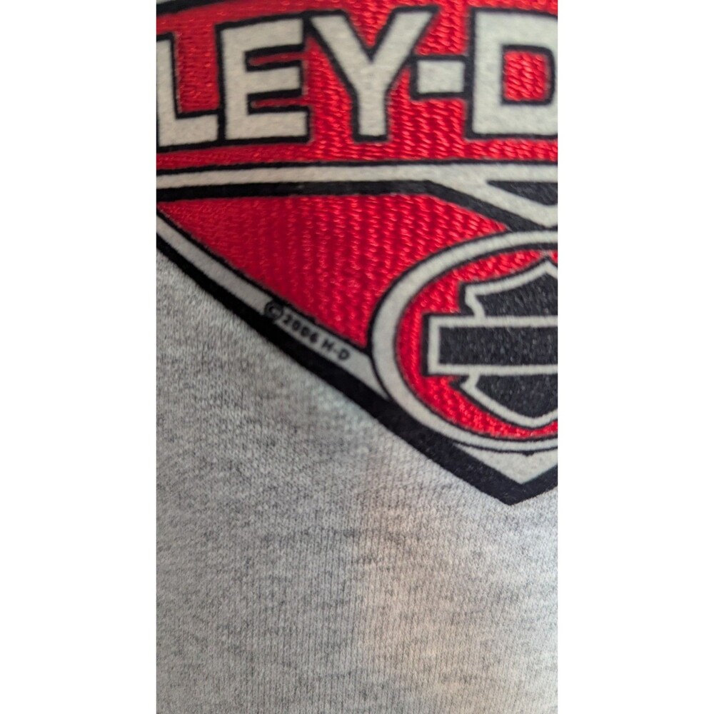 Y2K Harley Davidson Gray Sweatshirt Mens Pullover Size 2XL Xenia, OH Buckminn's - Picture 4 of 8